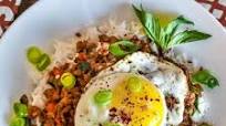 Pork, Egg & Holy Basil Rice Bowls Pork, Egg & Holy Basil Rice Bowls