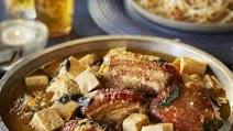 Braised pork belly with Thai basil & tofu Braised pork belly with Thai basil & tofu