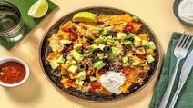Chorizo Nacho Platters with Salsa and Crema Chorizo Nacho Platters with Salsa and Crema