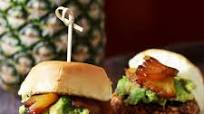 Mini Pineapple-Teriyaki-Glazed Salmon Burgers With Avocado Recipe Mini Pineapple-Teriyaki-Glazed Salmon Burgers With Avocado Recipe