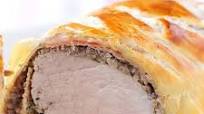 Pork Tenderloin with Mushrooms and Herbs Wrapped in Puff Pastry Pork Tenderloin with Mushrooms and Herbs Wrapped in Puff Pastry