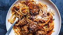 Spaghetti and Meatballs All'Amatriciana Spaghetti and Meatballs All'Amatriciana