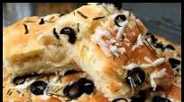 Focaccia Bread Herbed With Black Olive & Fresh Rosemary Focaccia Bread Herbed With Black Olive & Fresh Rosemary