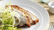 Crisp pork belly with fennel and white anchovy salad Crisp pork belly with fennel and white anchovy salad