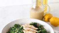 Warm Kale Chicken Caesar Salad Warm Kale Chicken Caesar Salad