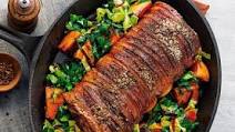 Spiced roast loin of pork with soy squash and greens Spiced roast loin of pork with soy squash and greens