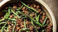 Dry-Fried Long Beans and Minced Pork with Olive Vegetables Dry-Fried Long Beans and Minced Pork with Olive Vegetables
