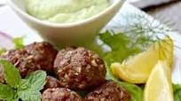 Greek Meatballs with Avocado Tzatziki Sauce Greek Meatballs with Avocado Tzatziki Sauce