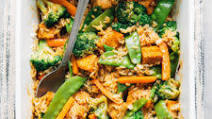 TERIYAKI TOFU-TEMPEH CASSEROLE TERIYAKI TOFU-TEMPEH CASSEROLE