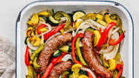 Baked Sausages with Mixed Vegetables Baked Sausages with Mixed Vegetables