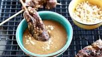 Indonesian Satay Skewers with a Creamy Peanut Sauce Indonesian Satay Skewers with a Creamy Peanut Sauce