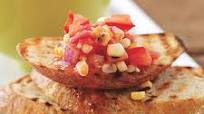 Smokey Corn and Tomato Bruschetta Smokey Corn and Tomato Bruschetta
