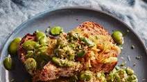 Caramelized Leek and Fava Bean Toast Caramelized Leek and Fava Bean Toast