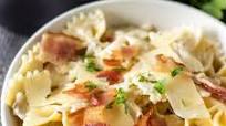 Creamy Bow Tie Pasta with Bacon Creamy Bow Tie Pasta with Bacon