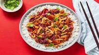 Sweet Chili Pork & Cabbage Stir-Fry with Cilantro & Crispy Fried Onions Sweet Chili Pork & Cabbage Stir-Fry with Cilantro & Crispy Fried Onions