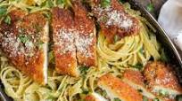 Chicken Romano with Fettuccine Chicken Romano with Fettuccine