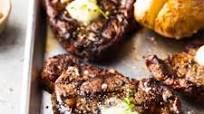 Grilled Rib-Eye Steak with Baked Potato Grilled Rib-Eye Steak with Baked Potato