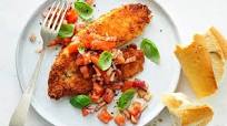 Tilapia Milanese with Bruschetta Tilapia Milanese with Bruschetta