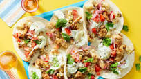 Chicken Tikka Tacos with Cauliflower & Cucumber Raita Chicken Tikka Tacos with Cauliflower & Cucumber Raita