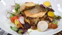 Little Potato Boulangere with pan fried arctic char Little Potato Boulangere with pan fried arctic char