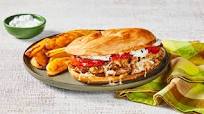 Mighty Mozz Chicken Sausage Melts with Griddled Tomato, Creamy Lemon Herb Sauce & Garlic Potato Wedges Mighty Mozz Chicken Sausage Melts with Griddled Tomato, Creamy Lemon Herb Sauce & Garlic Potato Wedges