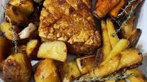 Pork Belly with Slow-Roasted Winter Vegetables and Apple and Sage sauce Pork Belly with Slow-Roasted Winter Vegetables and Apple and Sage sauce