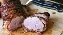 Bacon-Wrapped Pork Tenderloin with Balsamic and Fig Bacon-Wrapped Pork Tenderloin with Balsamic and Fig