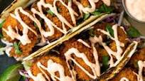 Crispy Shrimp Tacos with Cilantro Cabbage Slaw Crispy Shrimp Tacos with Cilantro Cabbage Slaw