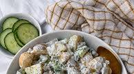 Mediterranean Potato Salad with Tzatziki - No Mayo Recipe Mediterranean Potato Salad with Tzatziki - No Mayo Recipe