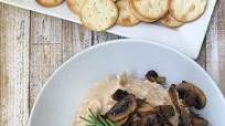 White Bean Hummus with Warm Rosemary Garlic Mushrooms White Bean Hummus with Warm Rosemary Garlic Mushrooms