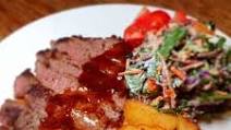 Sizzle Steak with Pan Potatoes and Kaleslaw Sizzle Steak with Pan Potatoes and Kaleslaw