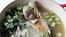 Pho Noodles Soup with Pork and Vegetables Pho Noodles Soup with Pork and Vegetables