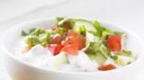 Tomato & cucumber raita Tomato & cucumber raita