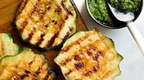 Grilled or Roasted Pattypan “Steaks” With Italian Salsa Verde Grilled or Roasted Pattypan “Steaks” With Italian Salsa Verde