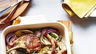 Cider-baked pork with apple and fennel Cider-baked pork with apple and fennel