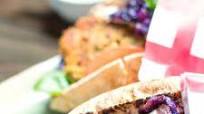 Spicy Falafel Gyros, Greek Style Spicy Falafel Gyros, Greek Style