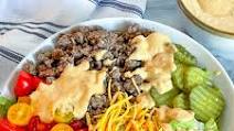 Cheeseburger Salad with Skinny Special Sauce Cheeseburger Salad with Skinny Special Sauce
