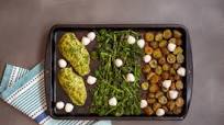 Sheet-Pan Pesto Chicken with Broccoli Rabe and Baby Potatoes Sheet-Pan Pesto Chicken with Broccoli Rabe and Baby Potatoes