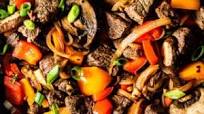 One Skillet Beef Tips with Peppers and Onions One Skillet Beef Tips with Peppers and Onions
