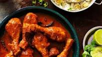 Tikka Masala Chicken Drumsticks with Pineapple and Coconut Rice