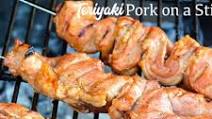 Grilled Teriyaki Pork on a Stick Grilled Teriyaki Pork on a Stick