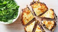 Double Decker Tostada with Cheesy Black Beans & Corn Double Decker Tostada with Cheesy Black Beans & Corn