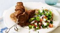 Lamb skewers with Turkish salad Lamb skewers with Turkish salad