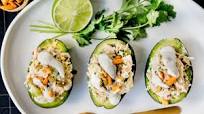 Tuna Salad Stuffed Avocado with Greek Yogurt Tuna Salad Stuffed Avocado with Greek Yogurt