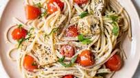 Spaghetti with Sauteed Chicken and Grape Tomatoes Spaghetti with Sauteed Chicken and Grape Tomatoes