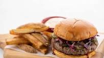 Sesame Teriyaki Impossible Burger with fries and lime aioli Sesame Teriyaki Impossible Burger with fries and lime aioli