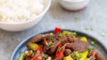 Vegan Mongolian Beef with Asparagus & Peppers Vegan Mongolian Beef with Asparagus & Peppers
