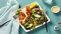 Pecan-Crusted Chicken with Honey Mustard Sauce & Lemony Apple Salad Pecan-Crusted Chicken with Honey Mustard Sauce & Lemony Apple Salad