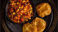 Chana masala with puri Chana masala with puri