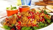 Falafel salad with chermoula and hummus Falafel salad with chermoula and hummus